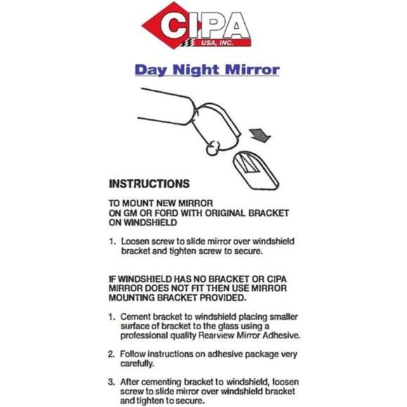 32000 10" Day/ Night Rearview Mirror",Black - Picture 2 of 4